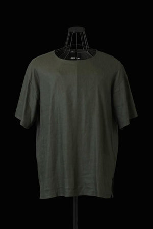 STRETCH LINEN-RAYON PULLOVER SHIRT