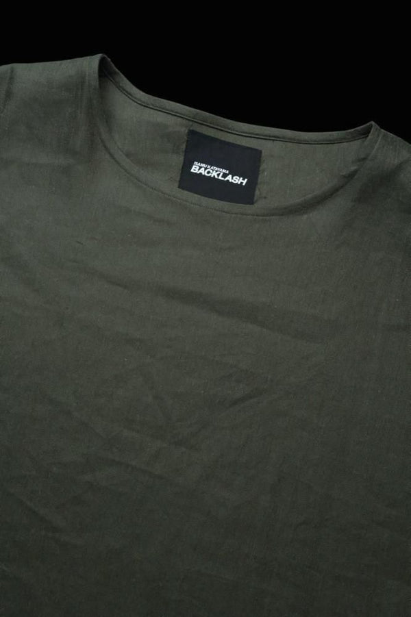 STRETCH LINEN-RAYON PULLOVER SHIRT