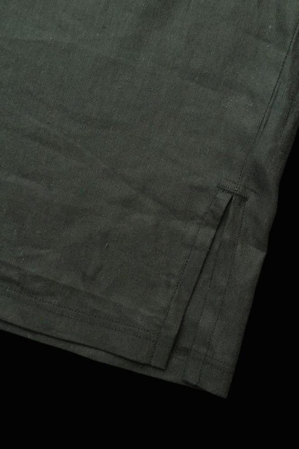 STRETCH LINEN-RAYON PULLOVER SHIRT