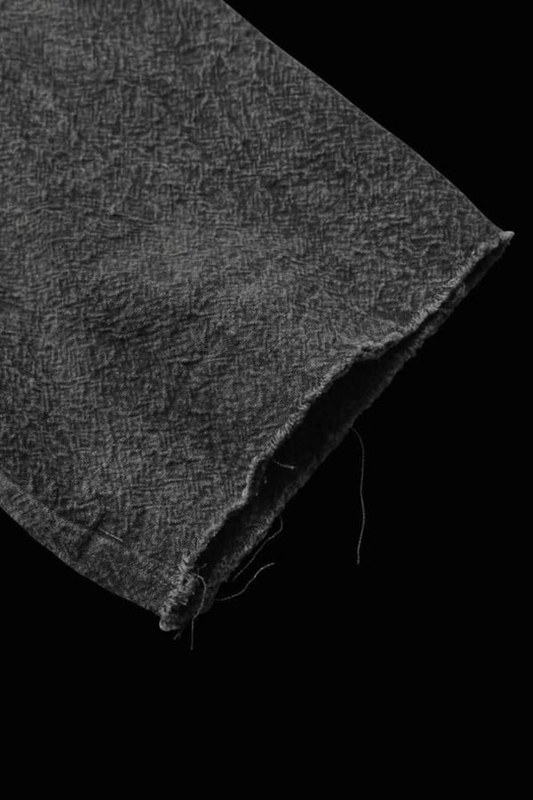 SUMI DYED BROKEN RUBBLE LINEN S/S SHIRT "GARMENT-WASH"