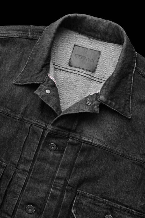 THE DENIM STRETCH SELVEDGE DENIM 2ND. JACKET “DARK.BLACK”