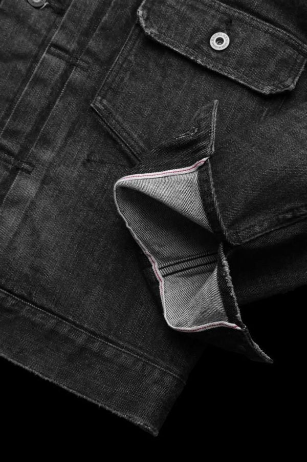 THE DENIM STRETCH SELVEDGE DENIM 2ND. JACKET “DARK.BLACK”