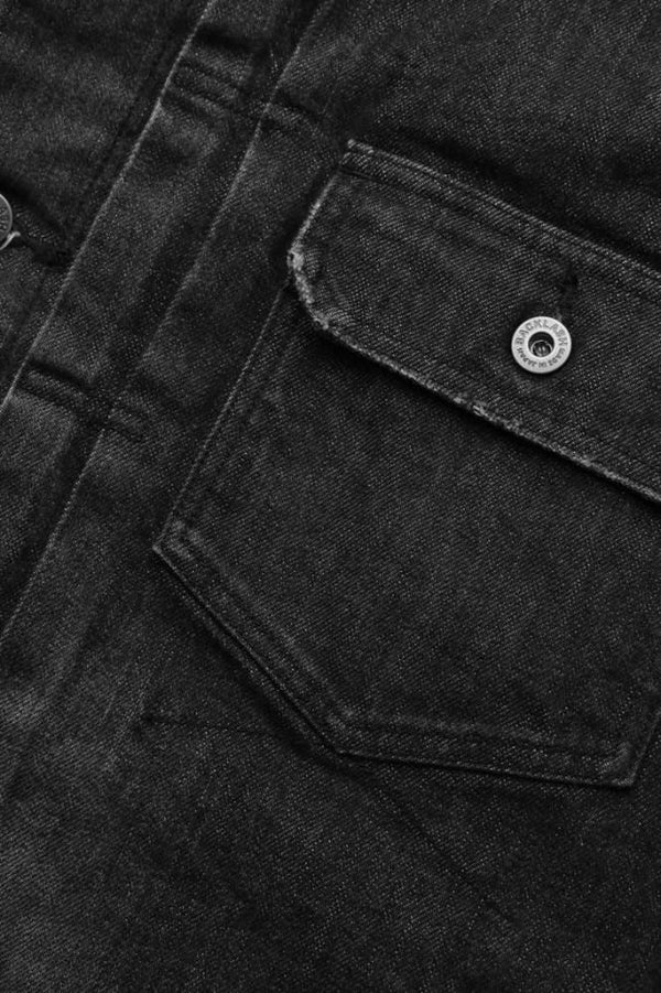 THE DENIM STRETCH SELVEDGE DENIM 2ND. JACKET “DARK.BLACK”