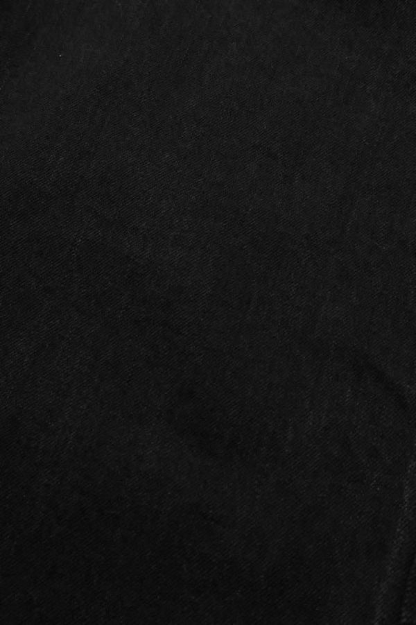 THE DENIM STRETCH SELVEDGE DENIM LOOSE FLARE PANTS “ONEWASH.BLACK”