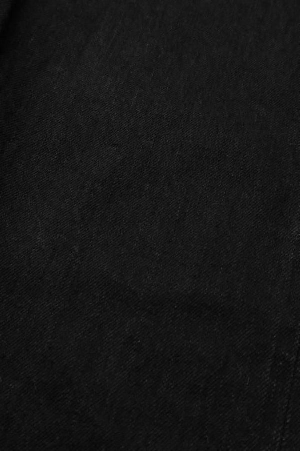 THE DENIM STRETCH SELVEDGE DENIM SEMI-SARROUEL PANTS “ONEWASH.BLACK”