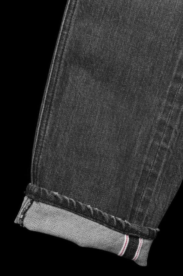 THE DENIM STRETCH SELVEDGE DENIM SEMI-SARROUEL PANTS “LIGHT.BLACK”
