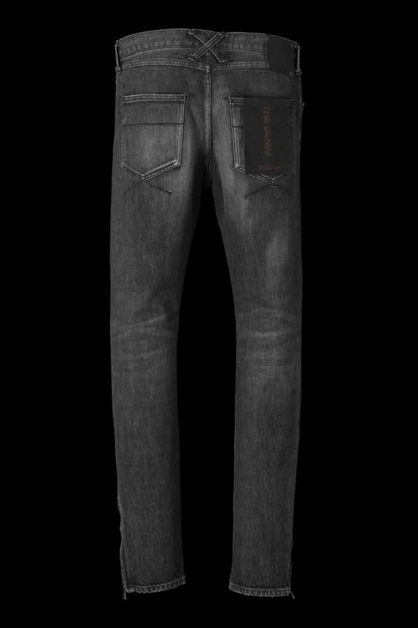 THE DENIM STRETCH SELVEDGE DENIM SKINNY PANTS “LIGHT.BLACK”