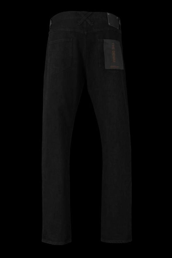 THE DENIM STRETCH SELVEDGE DENIM STRAIGHT PANTS “ONEWASH.BLACK”