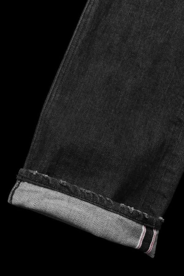 THE DENIM STRETCH SELVEDGE DENIM STRAIGHT PANTS “DARK.BLACK”