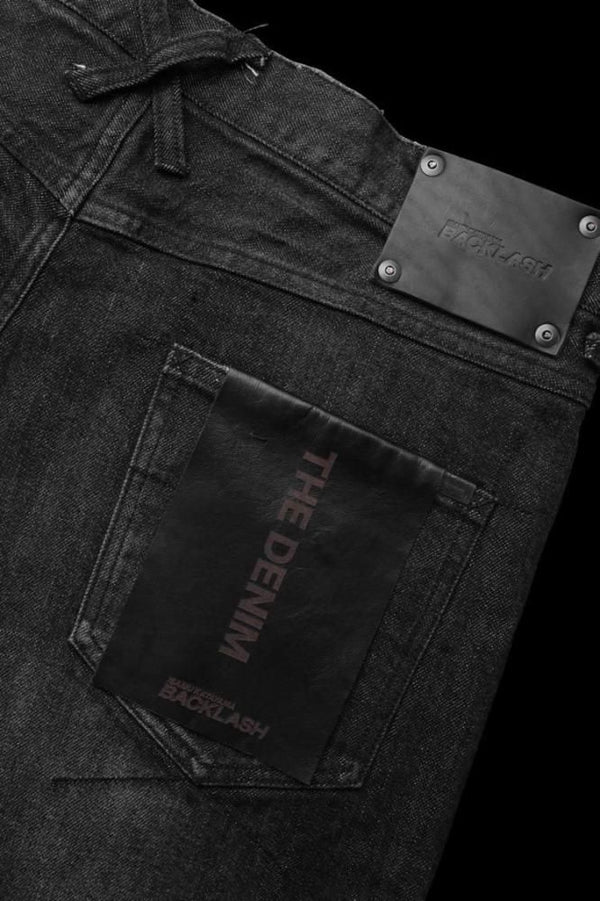 THE DENIM STRETCH SELVEDGE DENIM STRAIGHT PANTS “DARK.BLACK”
