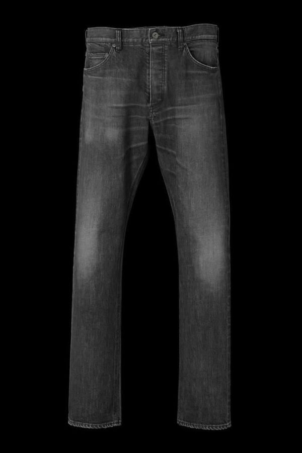 THE DENIM STRETCH SELVEDGE DENIM STRAIGHT PANTS “LIGHT.BLACK”