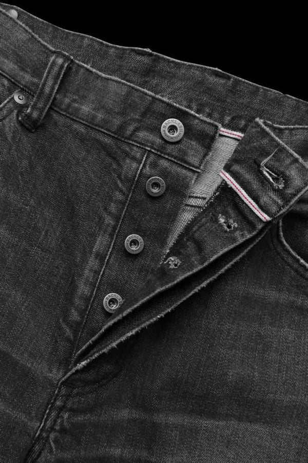 THE DENIM STRETCH SELVEDGE DENIM STRAIGHT PANTS “LIGHT.BLACK”