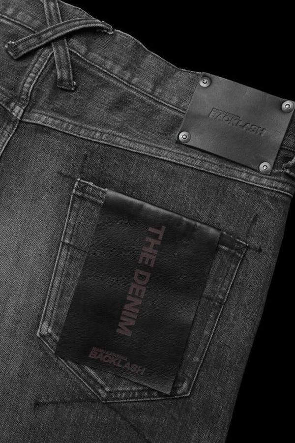 THE DENIM STRETCH SELVEDGE DENIM STRAIGHT PANTS “LIGHT.BLACK”