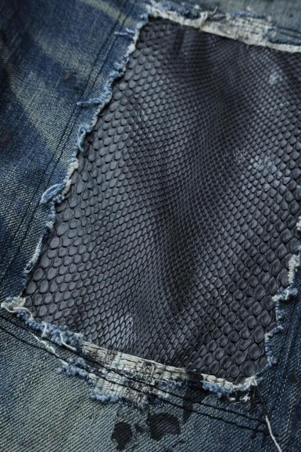 xx KOSUKE MATSUI THE DENIM STRETCH SELVEDGE DENIM STRAIGHT PANTS "DARK.INDIGO"