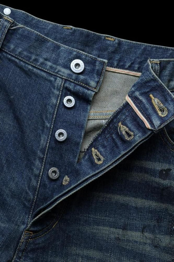 xx KOSUKE MATSUI THE DENIM STRETCH SELVEDGE DENIM LOOSE FLARE PANTS "DARK.INDIGO"