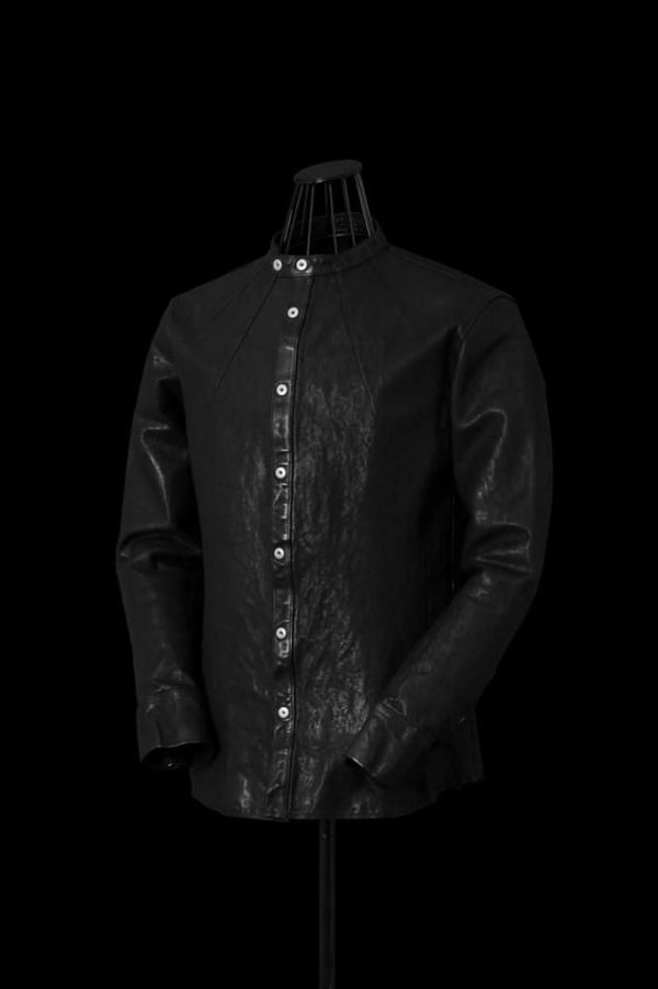 JAPAN CALF NATURAL DYED “GARMENT-WASH” SHIRT