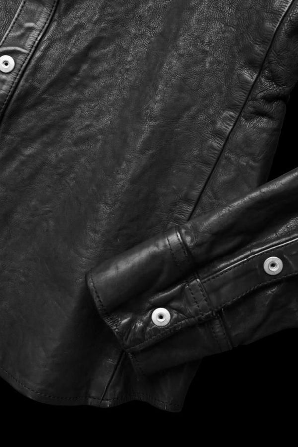 JAPAN CALF NATURAL DYED “GARMENT-WASH” SHIRT