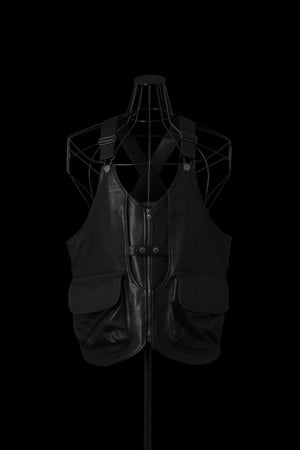 XX Yohji Yamamoto COW LEATHER DEEP-FRY TECH VEST