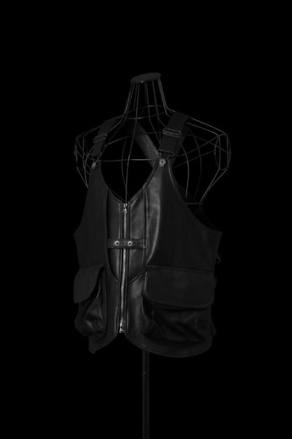XX Yohji Yamamoto COW LEATHER DEEP-FRY TECH VEST