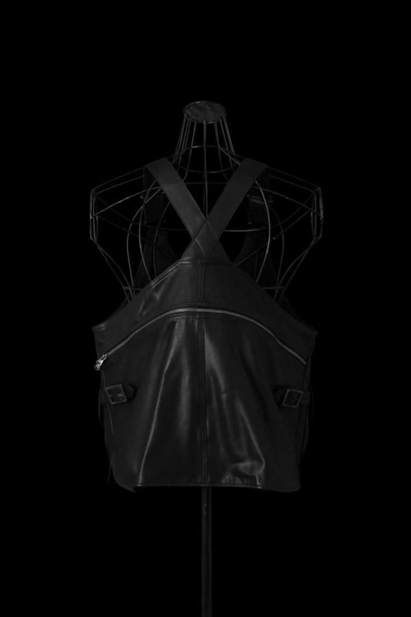 XX Yohji Yamamoto COW LEATHER DEEP-FRY TECH VEST
