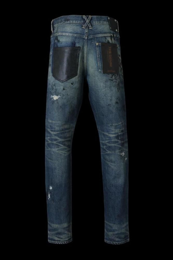 xx KOSUKE MATSUI THE DENIM STRETCH SELVEDGE DENIM SEMI-SARROUEL PANTS "DARK.INDIGO"