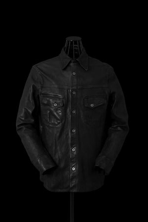 JAPAN CALF WET WHITE "GARMENT-DYED" SHIRT