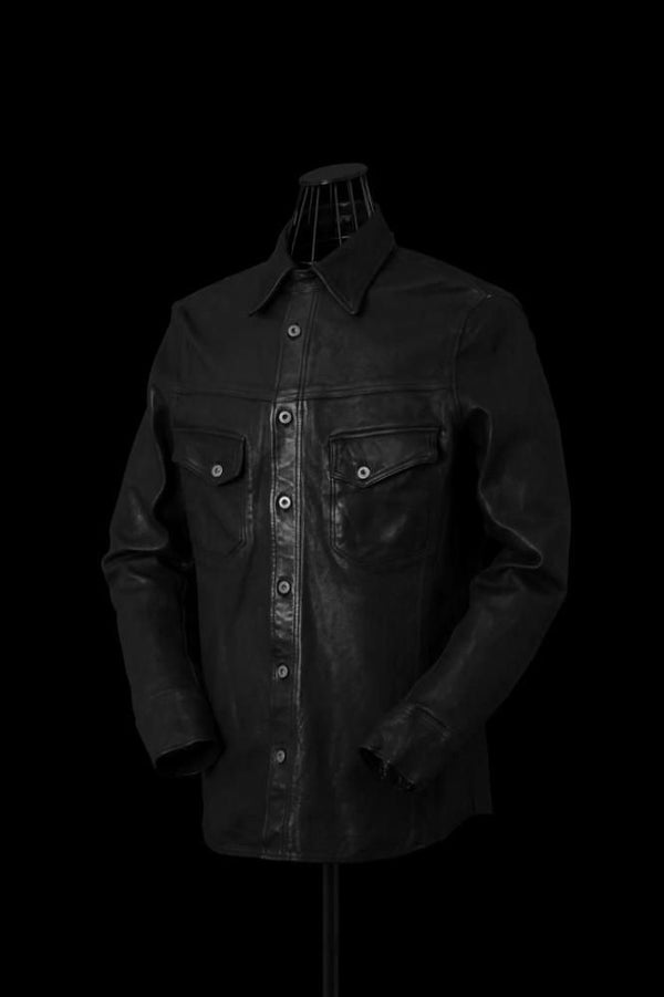 JAPAN CALF WET WHITE "GARMENT-DYED" SHIRT