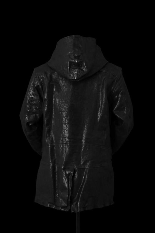 JAPAN SHOULDER “GARMENT-DYED” HOODED RIDERS COAT