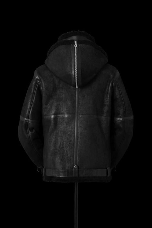SPANISH MOUTON DETACHABLE HOODED RIDERS BLOUSON