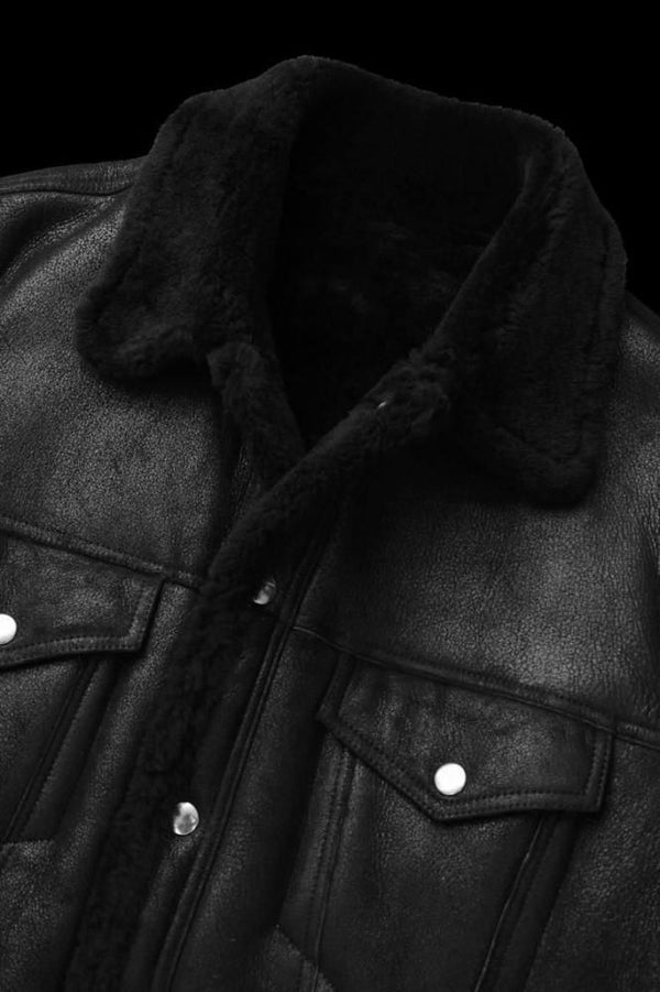 SPANISH MOUTON TRUCKER JACKET