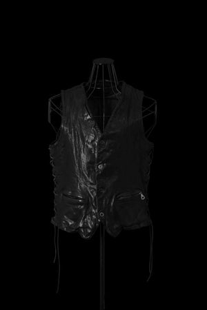 ITALY SHOULDER “GARMENT-DYED” SIDE LACE-UP VEST