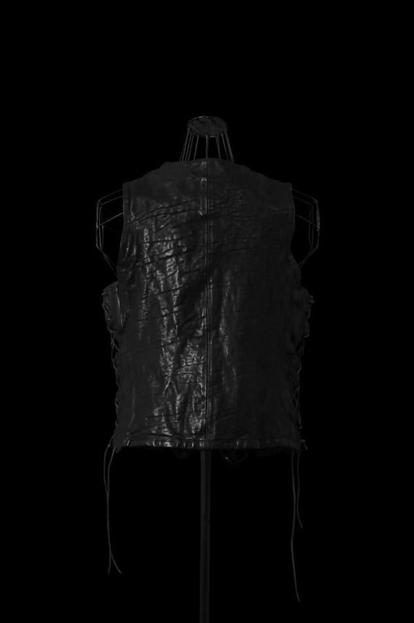 ITALY SHOULDER “GARMENT-DYED” SIDE LACE-UP VEST