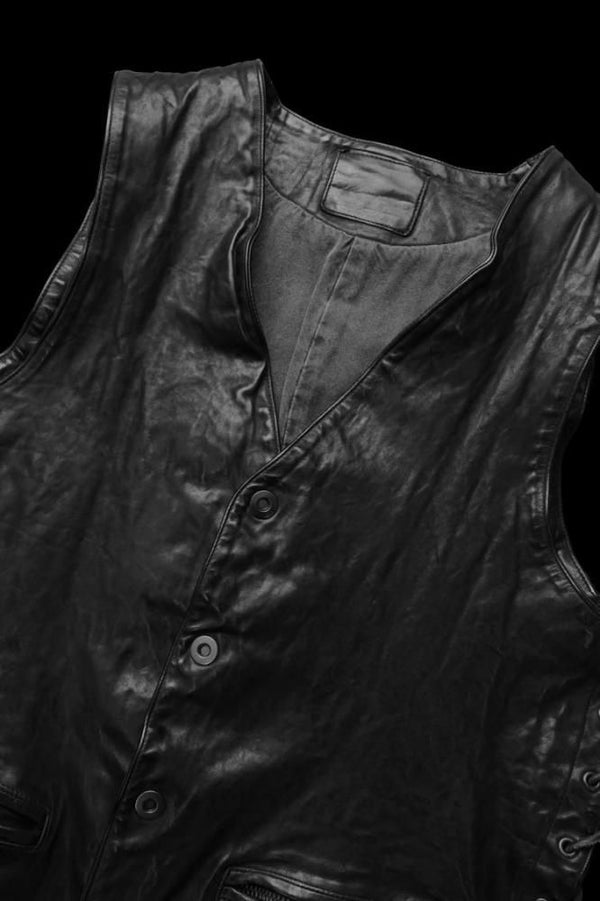 ITALY SHOULDER “GARMENT-DYED” SIDE LACE-UP VEST