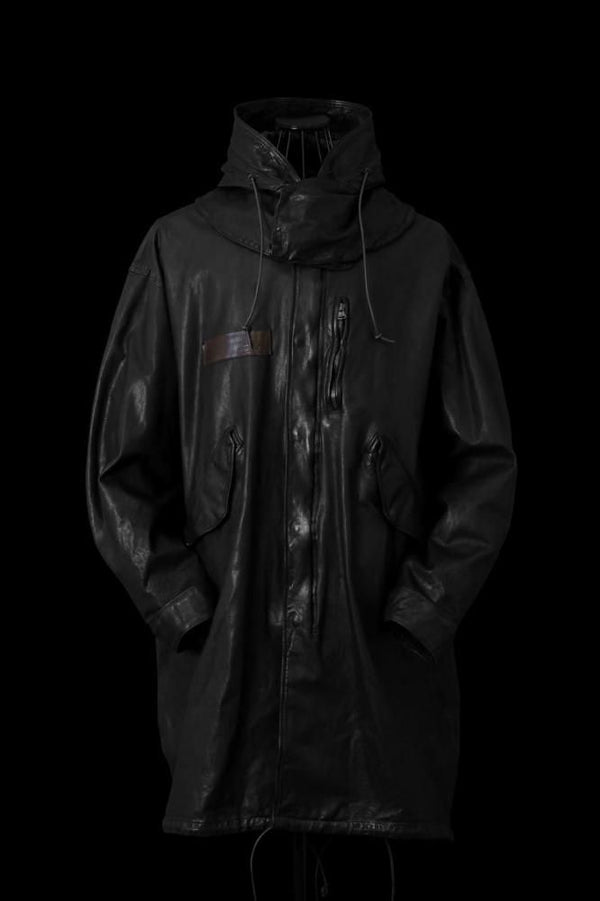 JAPAN STEER WHITE+MIMOSA/TANNED 0.6mm “GARMENT-DYED” FISHTAIL PARKA