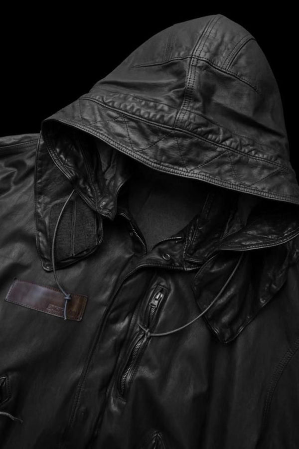 JAPAN STEER WHITE+MIMOSA/TANNED 0.6mm “GARMENT-DYED” FISHTAIL PARKA