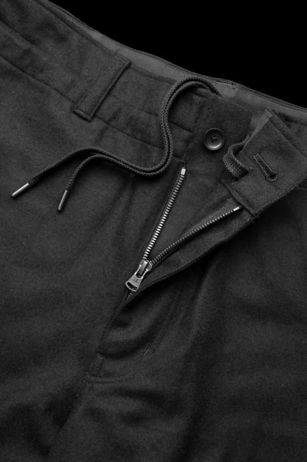 WOOL FLANNEL WIDE PANTS
