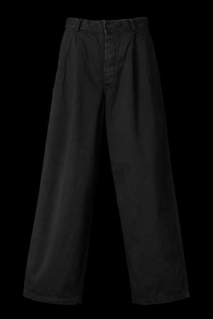 PIGMENT-DYED WEST POINT GARMENT-WASH WIDE TAPERED PANTS