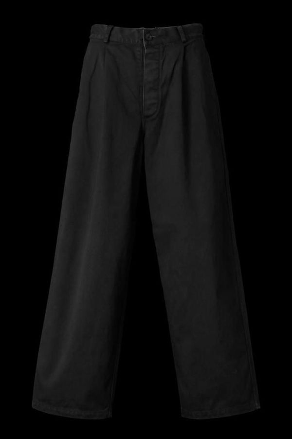 PIGMENT-DYED WEST POINT GARMENT-WASH WIDE TAPERED PANTS