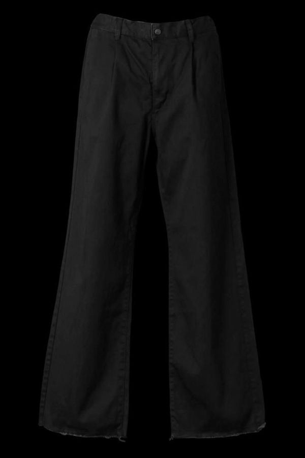 PIGMENT-DYED WEST POINT GARMENT-WASH WIDE STRAIGHT PANTS