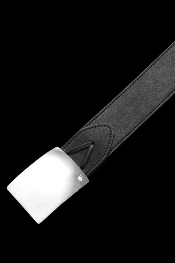 SILVER 950 PLATE BUCKLE + JAPAN SHOULDER/GUIDI CALF REVERSIBLE BELT [40mm]