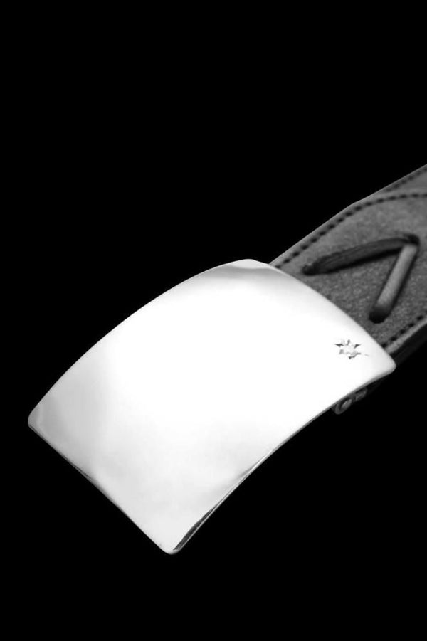 SILVER 950 PLATE BUCKLE + JAPAN SHOULDER/GUIDI CALF REVERSIBLE BELT [40mm]