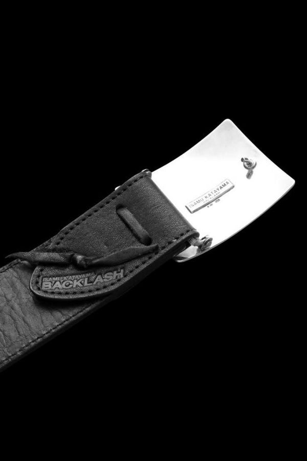 SILVER 950 PLATE BUCKLE + JAPAN SHOULDER/GUIDI CALF REVERSIBLE BELT [40mm]
