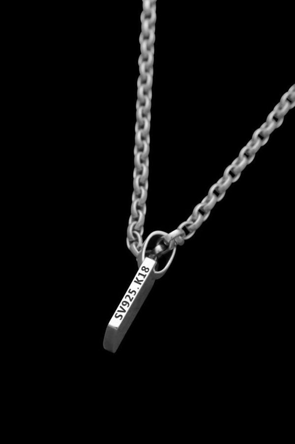 SILVER925+ZIRCONIA+18KGOLD TINY DOG TAG