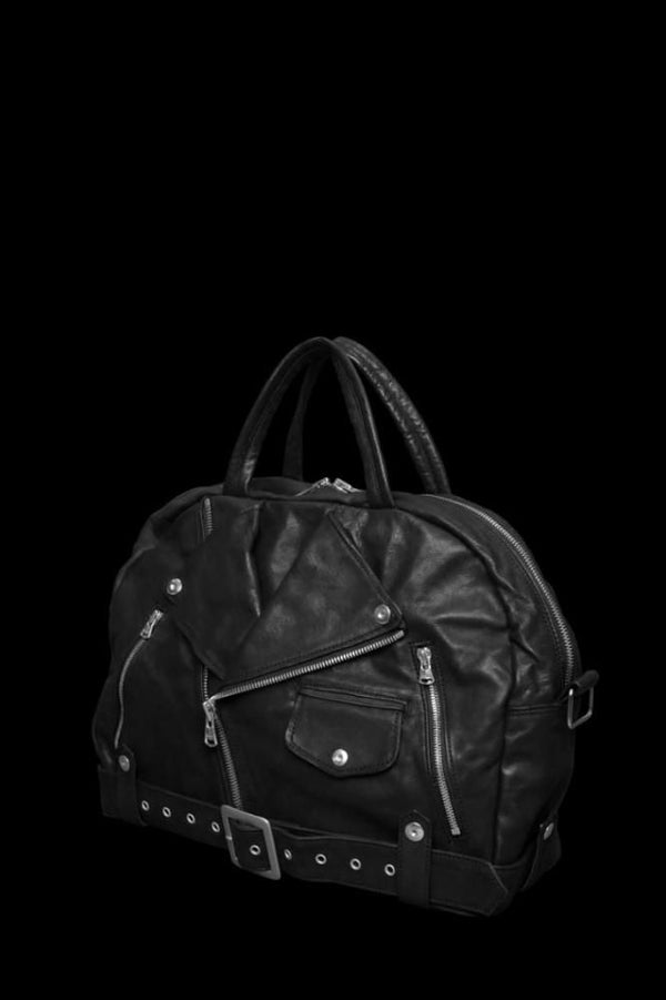 JAPAN CALF GARMENT-WASH RIDERS GYM BAG