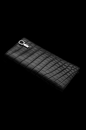 CROCODILE 2FOLD LONG GUSSETED WALLET