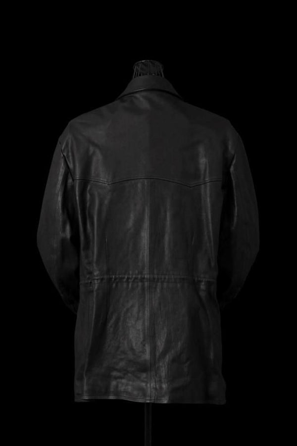 XX Yohji Yamamoto TANNED GOAT "GARMENT-WASH" WAIST STRING BLOUSON