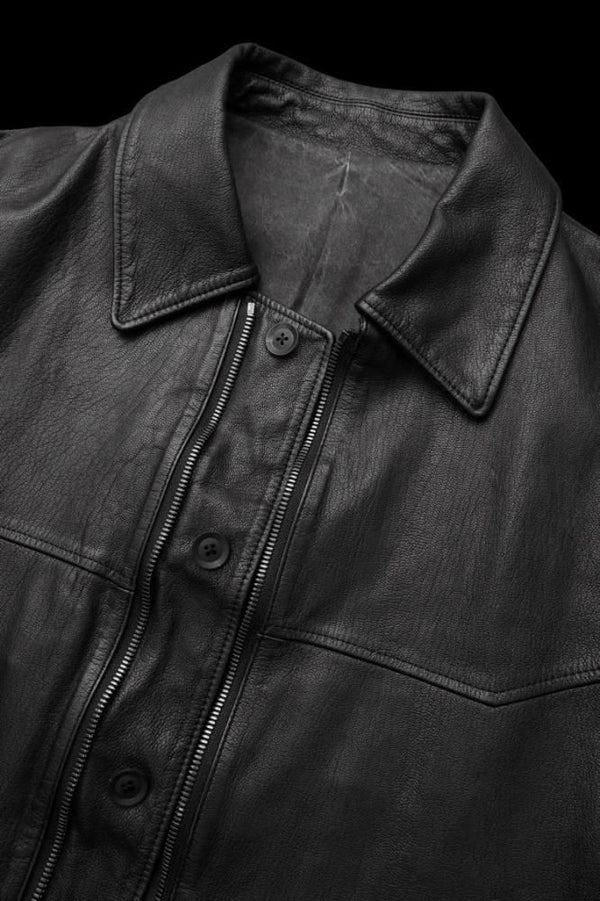 XX Yohji Yamamoto TANNED GOAT "GARMENT-WASH" WAIST STRING BLOUSON