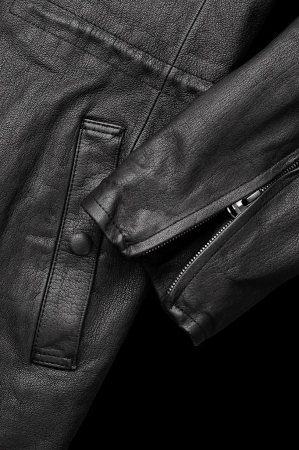 XX Yohji Yamamoto TANNED GOAT "GARMENT-WASH" WAIST STRING BLOUSON