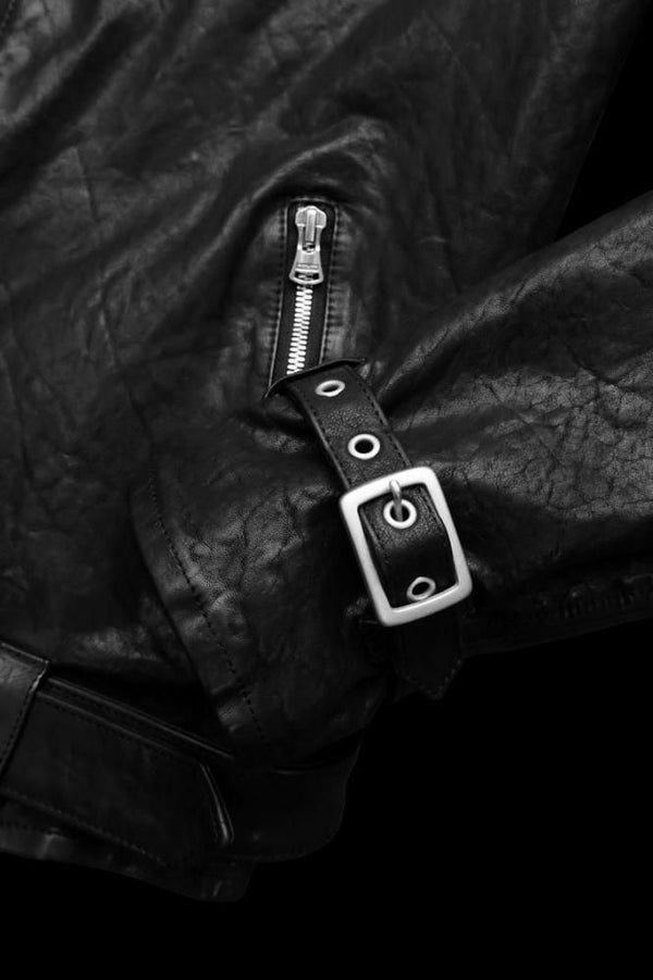 JAPAN SHOULDER "GARMENT-DYED" HOODED RIDERS BLOUSON