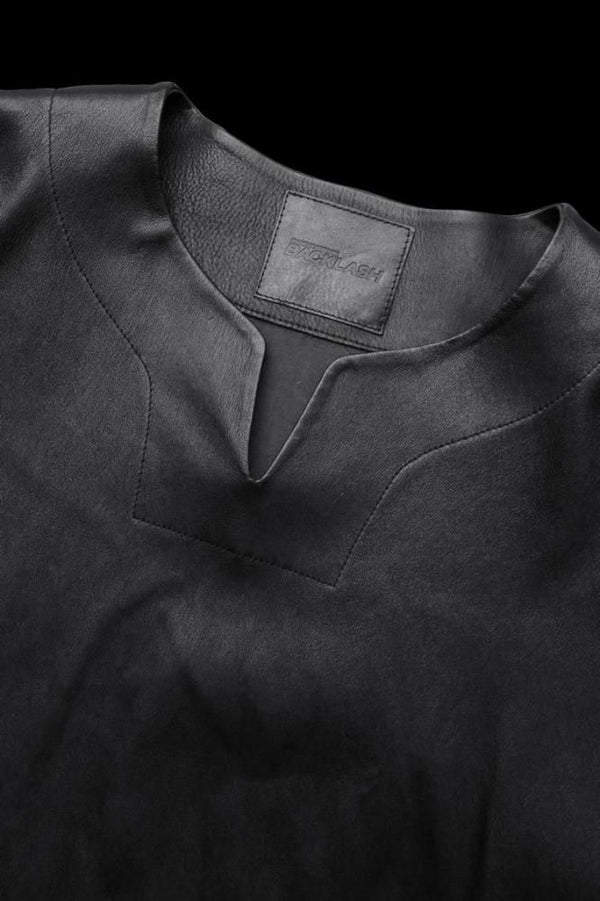 STRETCH DEERSKIN SKIPPER SHIRT